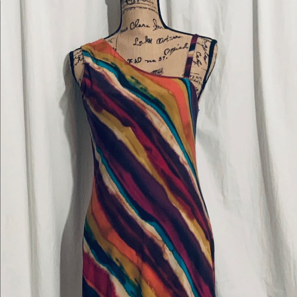 Abstract multicolored dress